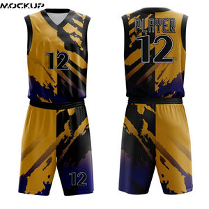 Diseño de uniforme de baloncesto con patrón a rayas, número de nombre personalizado para equipo 2021 - Product Image 5