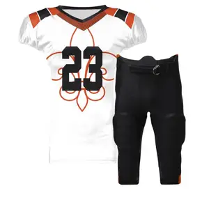 2023 New Model Custom Tackle Twill Sublimation American Football Shirt Uniform / Custom print sublimated pads American football