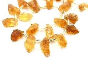 21pcs Citrine Naturelle Cristal Brut Pierre Précieuse Jaune Forme d'Étoile Inégale Top Side Drill pour la Fabrication de Bijoux en Gros - Product Image 3