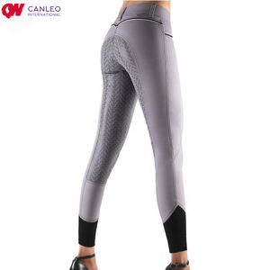 Canleo, mallas Jodhpur de silicona azul para mujer, mallas duraderas transpirables, diseño antideslizante para equitación deportiva ecuestre - Product Image 5