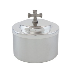 CIBORIUM de plata de latón con Cruz, suministros de Iglesia, Brassworld, India - Product Image 1