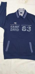 Sweat-shirt à col montant uni en coton décontracté pour homme, teint en pièce, avec étiquettes de marque, modèle surstocké - Product Image 2