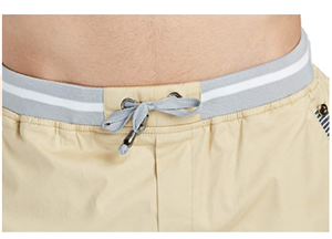 Pantalones cortos informales con cordón para hombre, Shorts de playa con cordón, 60% algodón, 35% Lino, 5% licra, a la moda - Product Image 5