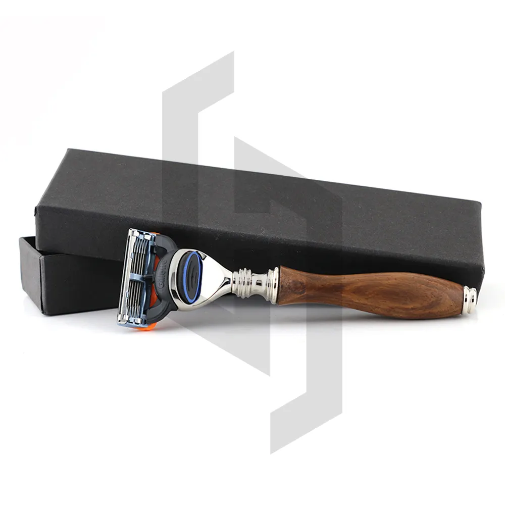 3 Blades and 5 Blades Razor Wood Handle-3 blades shaving safety razor