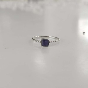 Delicado anillo de Plata de Ley 925 con piedras preciosas de zafiro hecho a mano delicado bisel pequeño ajuste estilo lindo para bodas fiestas - Product Image 6