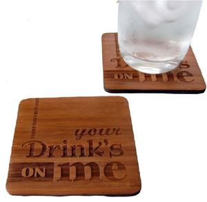 Hot Selling Text Laser Engraving <b>Wooden</b> Coaster / Mats & Pads Environmentally Diatomite Drink <b>Placemat</b> Dining Table - Product Image 1