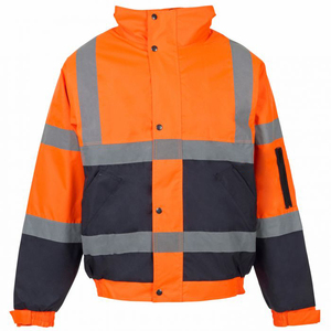 Chaqueta reflectante de alta visibilidad para hombre, ropa de trabajo de dos tonos, Hi vis, bomber, de seguridad - Product Image 6