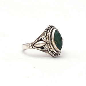 Handmade 925 Sterling <b>Silver</b> <b>Ring</b> Natural <b>Emerald</b> Gemstone Bezel Anniversary Designer <b>Ring</b> Wedding Gift Direct Manufacturer - Product Image 2