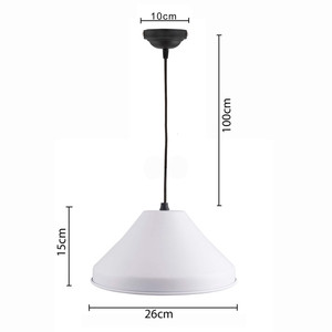 โคมไฟแขวนพลาสติกทรงระฆังสีขาว E27 LED 2700K แสงสีขาวนวล ป้องกันแสงสะท้อน สำหรับห้องนั่งเล่น - Product Image 5