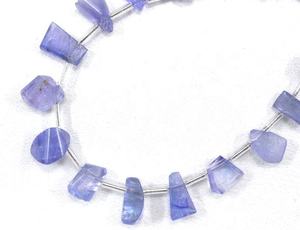 Impresionante calidad, 17 piezas, piedras preciosas de tanzanita Natural, cuentas de pepitas facetadas, joyería hecha a mano, piedra natal de diciembre, venta al por mayor - Product Image 6