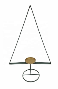 Bougeoir en forme d'étoile en fer T, chandelier, support de couleur verte, Design américain pour décoration de noël fait à la main - Product Image 5