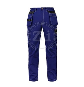 Pantalon cargo décontracté pour homme, 100 % coton de haute qualité, léger, infroissable, séchage rapide, écologique, avec braguette boutonnée, teint uni - Product Image 2