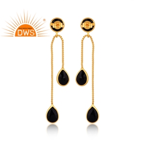 Pendiente colgante de piedras preciosas de ónix negro Natural de Plata de Ley 925 para mujer, joyería para mujer, regalo para ella - Product Image 3