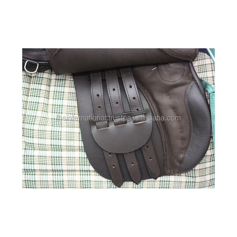 Nouvelle selle de saut anglaise tout usage en cuir synthétique marron