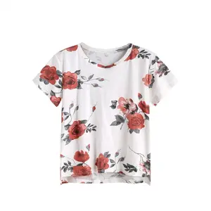 Новая стильная экспортная коллекция женских футболок с цветочным принтом O Neak от Bangladesh