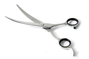 Tijeras profesionales curvadas para aseo de mascotas, de acero inoxidable, gran oferta - Product Image 3