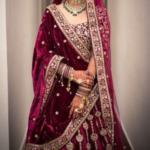 -- New-หนักสวย-เจ้าสาว Koti ,Lehenga ชุดที่มีสง่างามประดับในแก้วคริสตัลลูกปัดหินทำงานสำหรับงานแต่งงาน = 2021 - Product Image 1