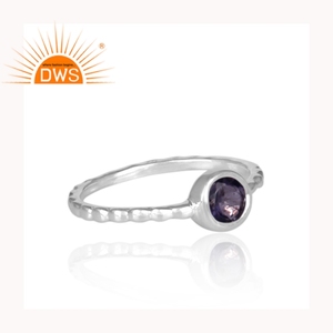 Fournisseur de bijoux en pierres précieuses Iolite bleue naturelle, bague en argent sterling 925 massif, bijoux fins sur mesure, grossiste - Product Image 3