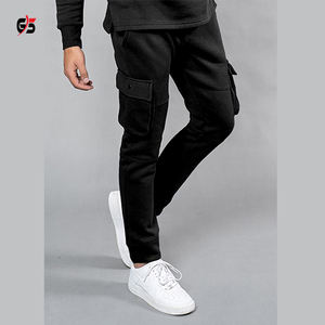 Pantalon jogging pour hommes, 100% coton, poches latérales, Logo personnalisable OEM, survêtement, décontracté, vêtements de course, pantalons de sport - Product Image 5