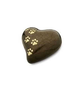 Meilleure vente de petite urne funéraire en forme de cœur métallique de haute qualité pour cendres humaines/fournitures funéraires - Product Image 6