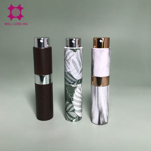 Motif marbre aluminium taille voyage bouteille de parfum vide 8ml/10ml torsion pompe pulvérisateur gravure - Product Image 2