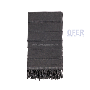 Toalla Peshtemal Stonewash-Gris 40x70 pulgadas 100x180cm-Toalla ultrasuave lavada a la piedra, pedido mínimo bajo hecho en Turquía - Product Image 1