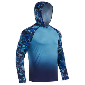 Sudadera con capucha de manga larga para hombre, camisa transpirable de secado rápido con protección solar, diseño personalizado, venta al por mayor, UPF50 + - Product Image 1