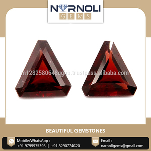 Pierre précieuse naturelle rouge du Mozambique, taille trilobée, qualité supérieure, pierre brute facettée, cristal authentique pour la création de bijoux fins - Product Image 2