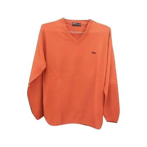 Mens Plain Sweater長袖100% ウール