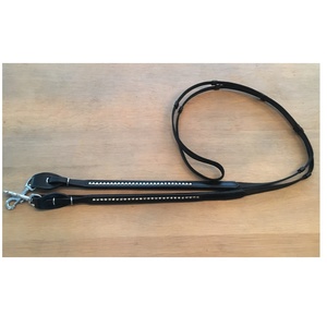 Rênes de cheval en cuir antidérapant en caoutchouc 16 mm Cristaux importés Haute qualité Durable Équestre Couleurs personnalisables Tailles personnalisées - Product Image 2