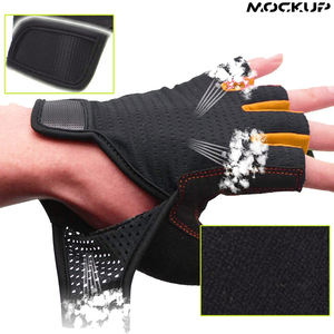 ถุงมือปั่นจักรยานครึ่งนิ้วสำหรับกีฬากลางแจ้งและอุปกรณ์ที่มีสไตล์สำหรับนักปั่นจักรยาน - Product Image 3