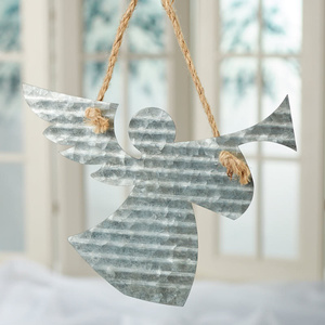 Metal Silver Christmas Tree Topper Decoration Merry Christmas Metal Star Hanging Ornaments - Product Image 5