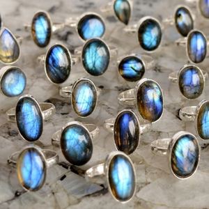 Silver <b>Ring</b> Turkey Natural Labradorite <b>Ring</b> Wholesale Labradorite Gemstone <b>Ring</b> <b>24</b> <b>Carat</b> <b>Gold</b> Wedding Vintage Jewelry Gemstone - Product Image 2