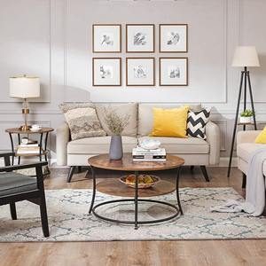 <span class=keywords><strong>Table</strong></span> <span class=keywords><strong>basse</strong></span> de salon <span class=keywords><strong>VASAGLE</strong></span>, design industriel, brun rustique, assemblage facile, <span class=keywords><strong>table</strong></span> d'appoint <span class=keywords><strong>ronde</strong></span> avec 2 étagères - Product Image 5