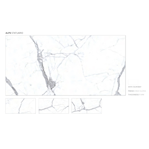 1200X2400มม.หินอ่อนแผ่นกระเบื้องสีขาวขนาดใหญ่พอร์ซเลนขนาดใหญ่รูปแบบพอร์ซเลนบาง Slim - Product Image 5