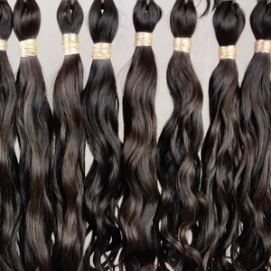 Venta al por mayor a granel de cabello indio pelucas de cabello humano crudo cutícula dibujada doble alineada rizado natural rizos profundos y apretados patrón de cabello - Product Image 2