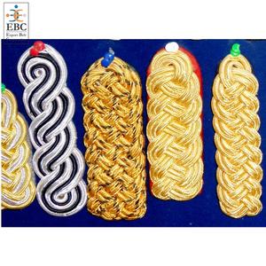 Placa de hombro de tablero duro de alta calidad OEM, hombrera con hilo de latón dorado, ecológica, hecha a mano, personalizable para marchas - Product Image 4