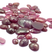 Rubis à facettes dos plat pierre taillée pierre précieuse cabochon en vrac faisant des bijoux boucle d'oreille prix de gros par carat qualité naturelle