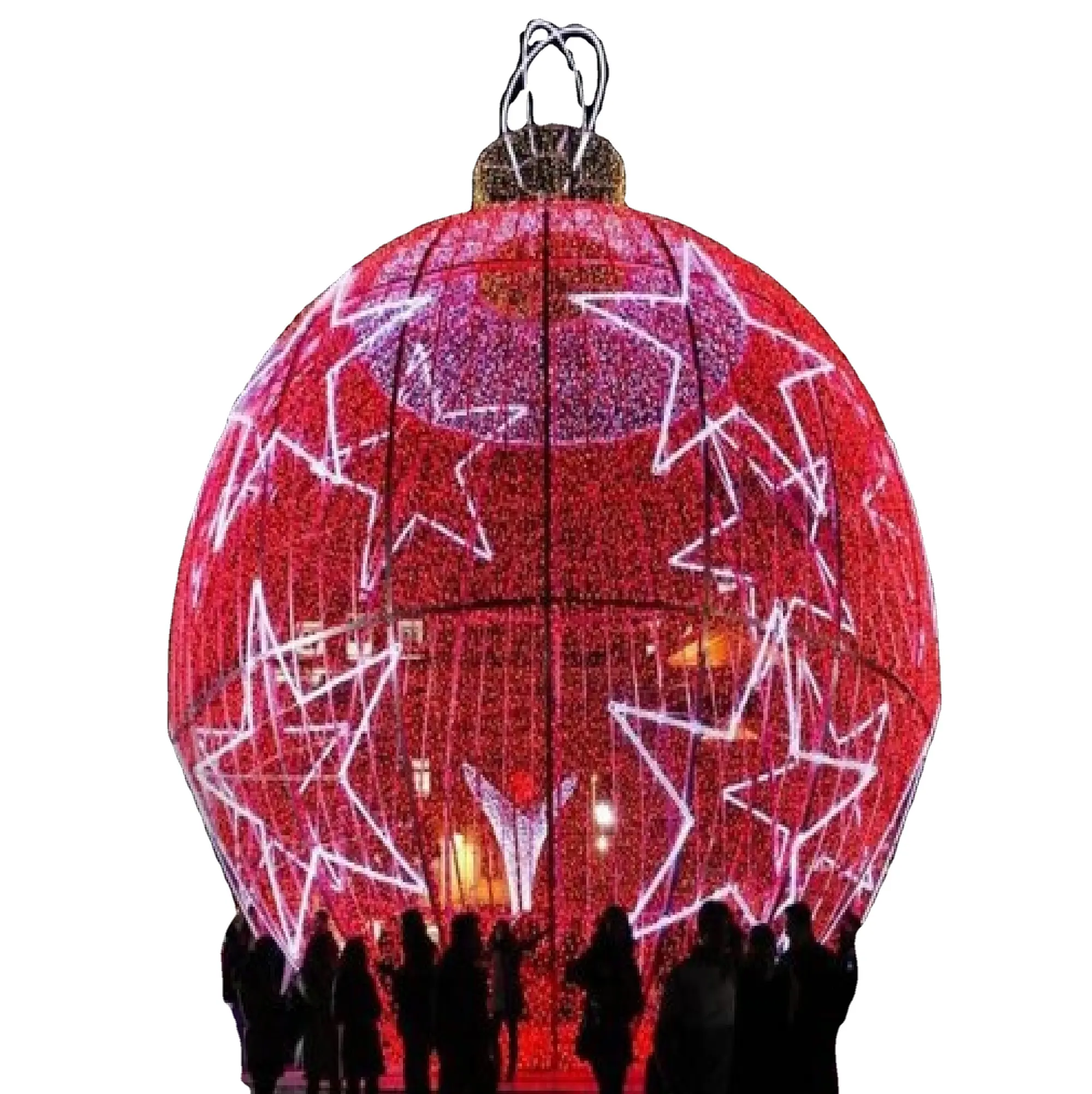 Outdoor Decorative Large Lighted Christmas Balls,LED Ball Christmas Decor,Lighted String Christmas Ball