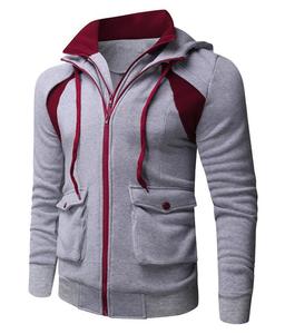 Vente en gros de sweats à capuche personnalisés pour hommes sweats en coton/polyester tissu tricoté avec impression de logo personnalisé grande taille coupe-vent - Product Image 3