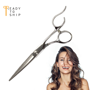 High Quality 6.25" Right-Handed Hair Scissors Mirror Polish Sharp Stainless Steel Blade Straight Tip Japanese Stainless Handle - Product Image 5