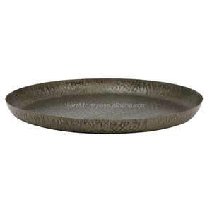 Nouvel Arrivage Design Antique Forme Personnalisée Métal Aluminium Plateau De Présentation De Service Alimentaire Or Utiliser Hôtel Restaurant De Table - Product Image 3
