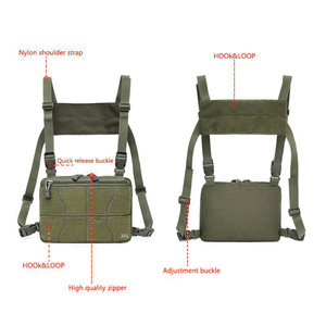 Sac de patrouille de gilet de chasse de plate-forme de poitrine le plus vendu avec le stockage fonctionnel d'extension pour la plate-forme de poitrine tactique de poche de radio - Product Image 5