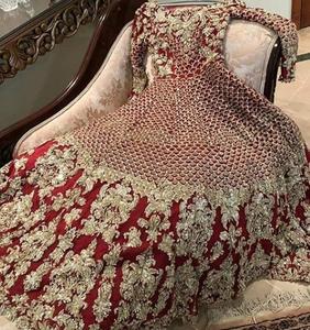 Deslumbrante Lehenga Choli de Seda Largo Hasta el Suelo con Pedrería Abundante, Vestido de Novia 2025 - Product Image 1
