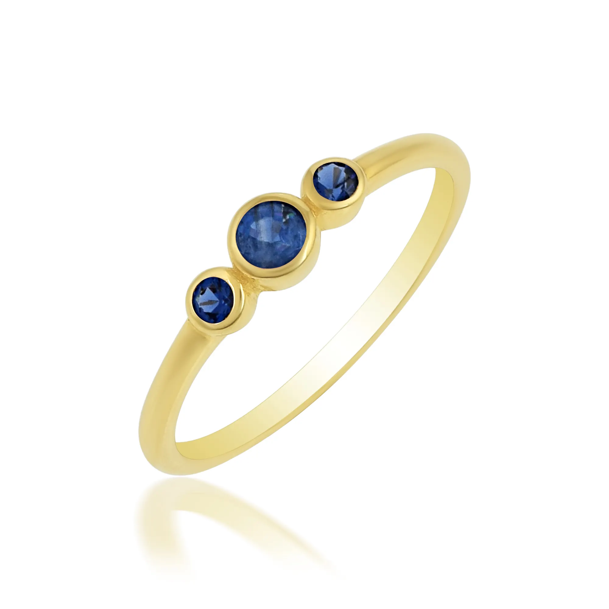 Indah Minimalis Tiga Kyanite Gemstone Dainty Cincin S925 Sterling Silver Kecil Band Top Grosir Terletak Di India Perhiasan