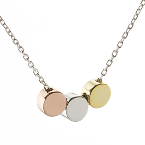 Collier en argent sterling 925, simple, plaqué or rose, rhodium - Product Image 4