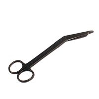 Ciseaux de coupe de pansements médicaux et chirurgicaux certifiés CE, en acier noir, manuels, lot de 4 pièces, tailles 3,5'', 4,5'', 6,5'', garantie à vie
