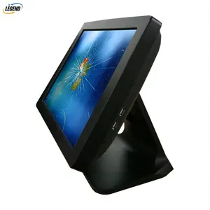 15 inch PC Máy Tính Để Bàn Máy Tính Cảm Ứng POS Hệ Thống 1024X768 Pixels Với Ổn Định Kim Loại Đứng