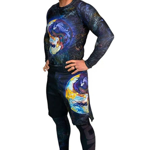 custom bjj rashguard Men Rashguard Long Sleeve Regular-Fit Compression Rash Guard - Product Image 3