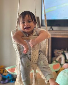 Handmade Macrame Baby Swing Natural Rope <b>Hammock</b> for Baby - Product Image 1